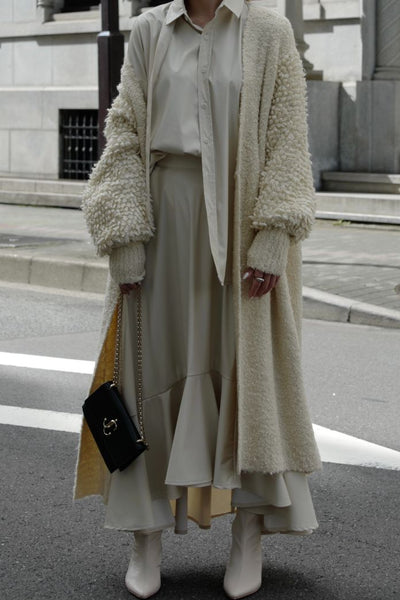 Curly knit loose cardigan - ESIÓ official