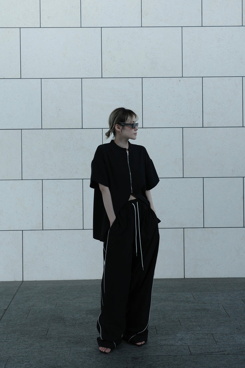 Bi color tops / Contrast piping pants - ESIÓ official