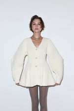 Contour knit cardigan