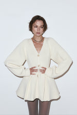 Contour knit cardigan