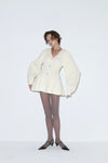 Contour knit cardigan