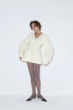 Contour knit cardigan