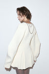 Contour knit cardigan