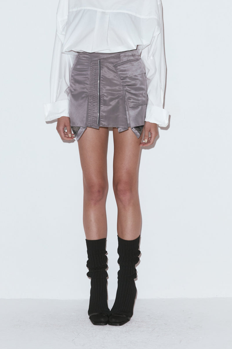 Nylon MA-1 skirt