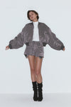 Nylon MA-1 skirt