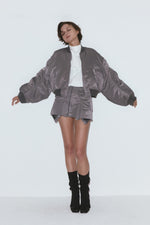 Nylon MA-1 skirt