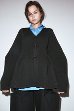 Contour knit cardigan