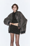 Suede form top