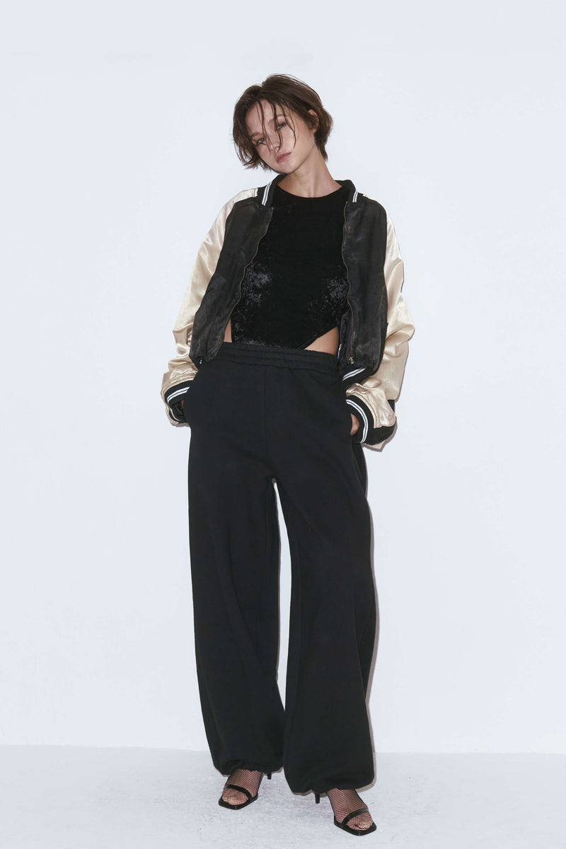 Velour circle bodysuit