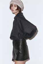 Émark over stripe shirt