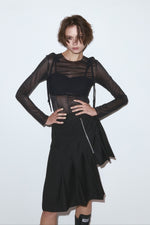 Pleats balance skirt