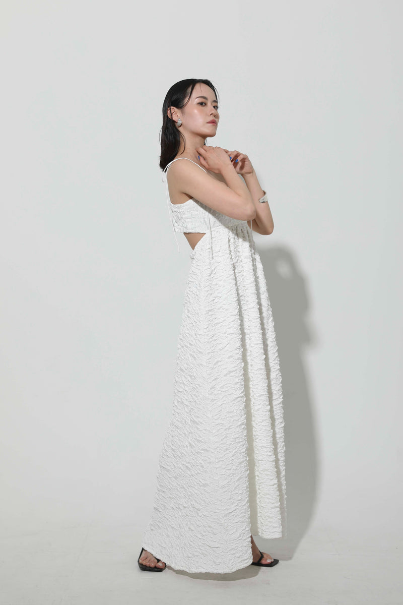 Foamy maxi dress - White