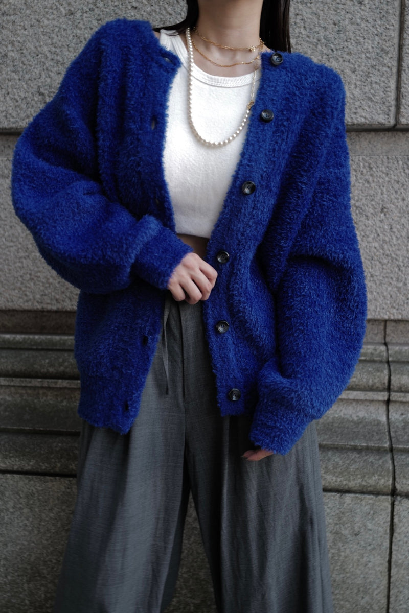 Poodle knit cardigan - Blue – ESIÓ official