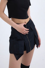 Nylon MA-1 skirt