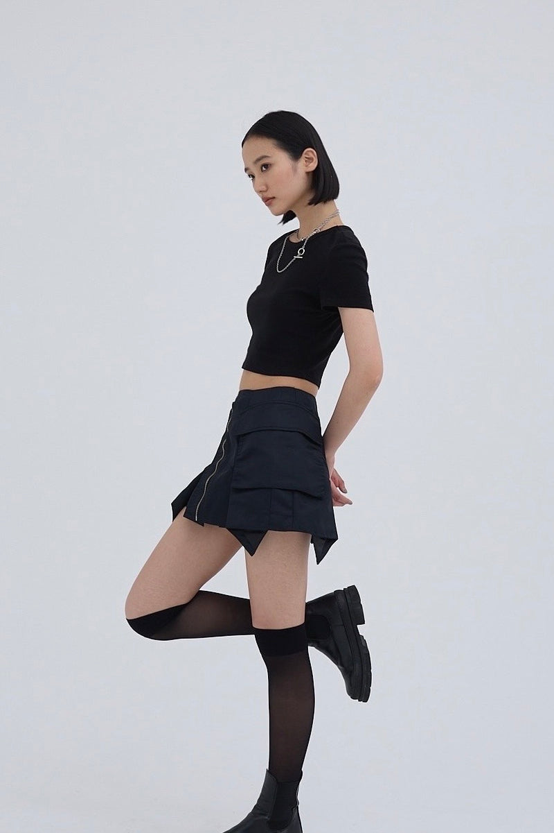 Nylon MA-1 skirt