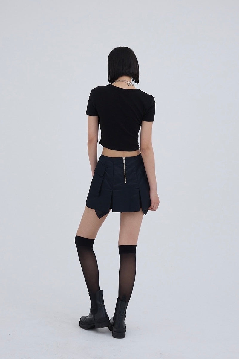 Nylon MA-1 skirt