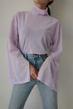 Slit sleeve sheer tops