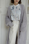 Curly knit loose cardigan