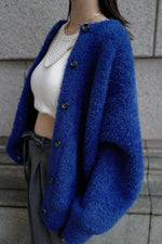 Poodle knit cardigan