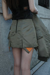 Nylon MA-1 skirt