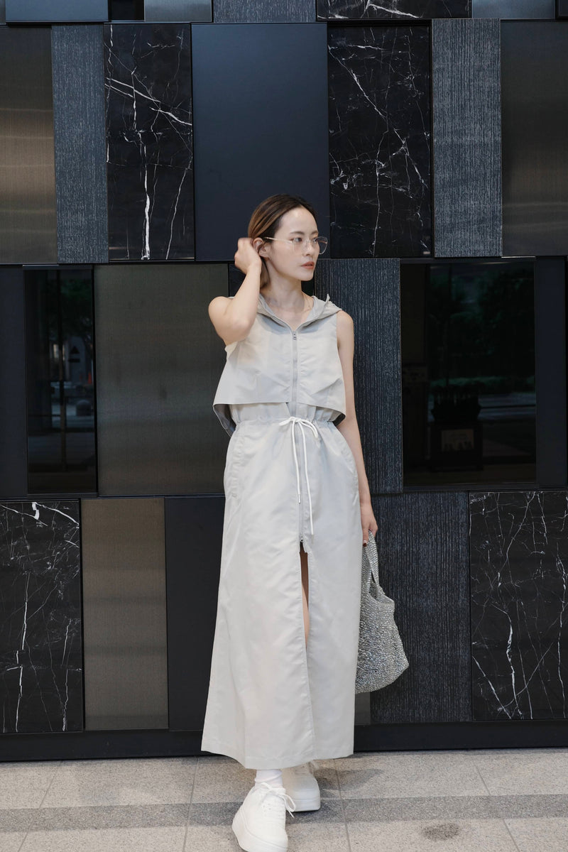 Nylon hoodie dress