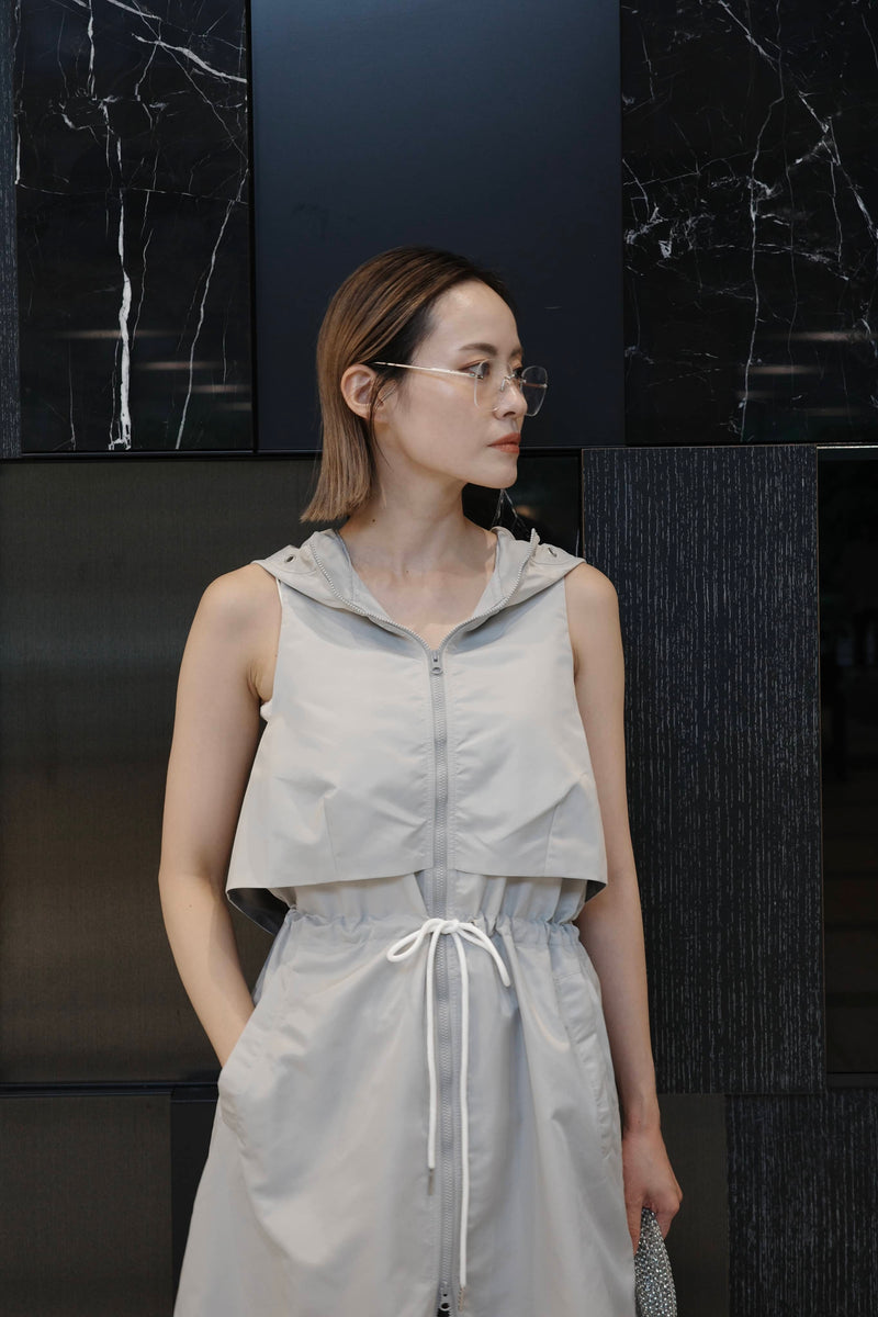 Nylon hoodie dress