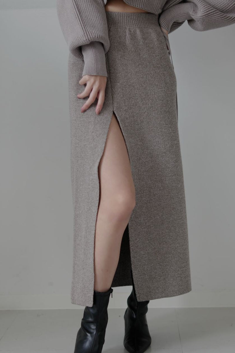 Bold slit knit skirt - ESIÓ official