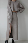 Bold slit knit skirt - ESIÓ official