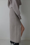 Bold slit knit skirt - ESIÓ official