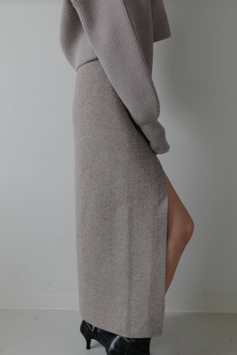 Bold slit knit skirt - ESIÓ official