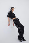 Contrast piping pants - ESIÓ official