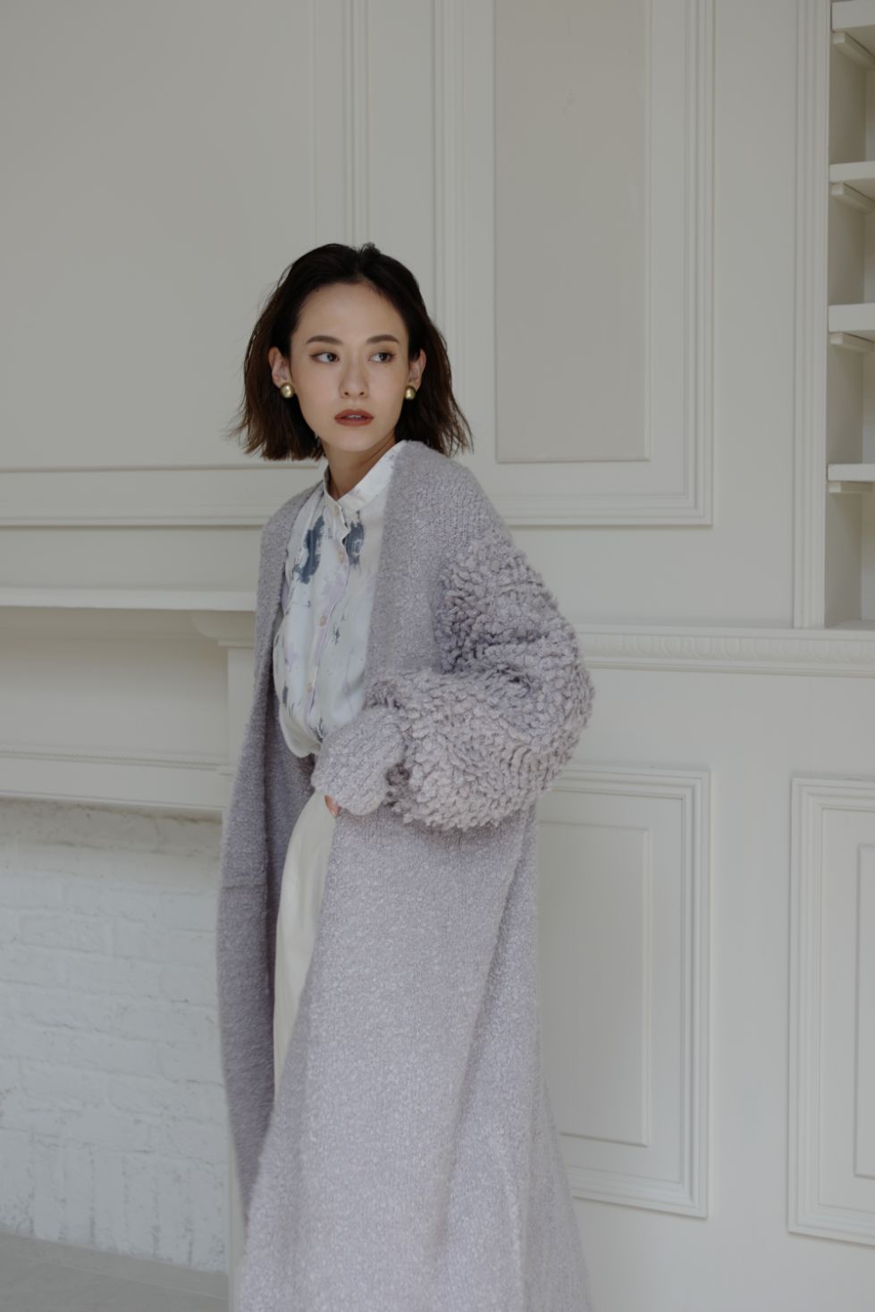 Curly knit loose cardigan - ESIÓ official