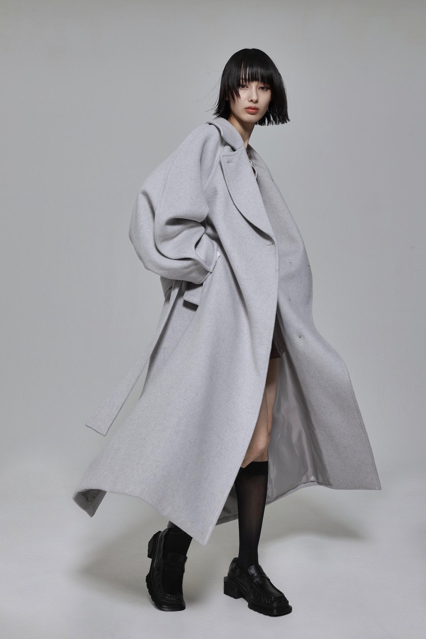 Curved Pin - tuck Coat - ESIÓ official