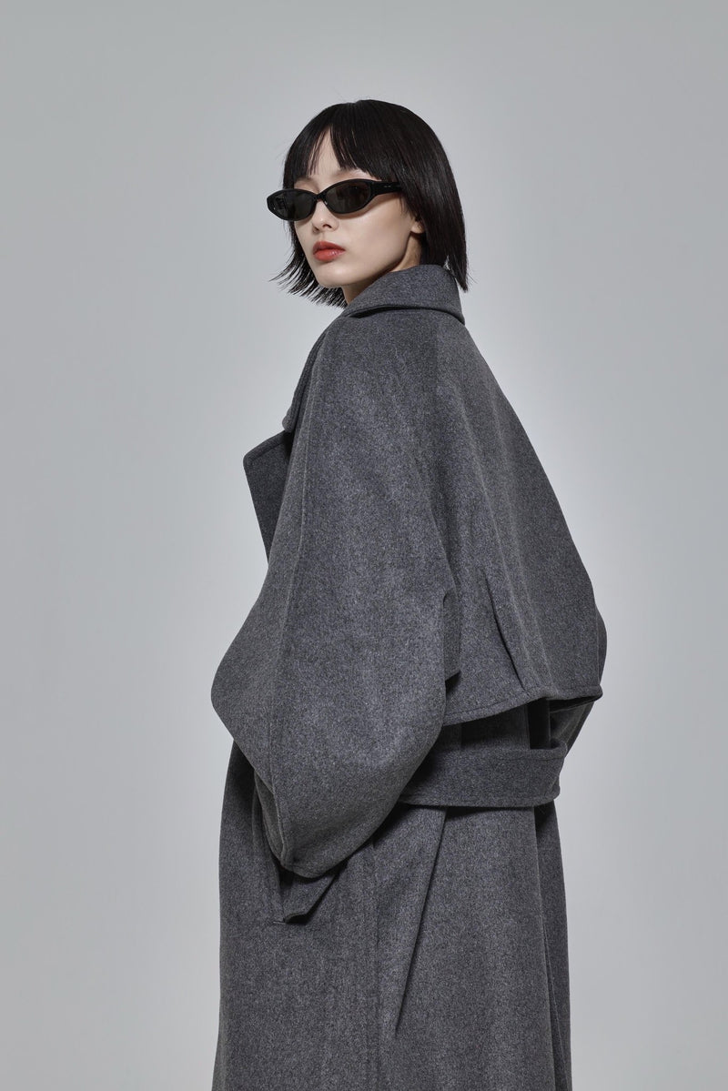 Curved Pin-tuck Coat – ESIÓ official