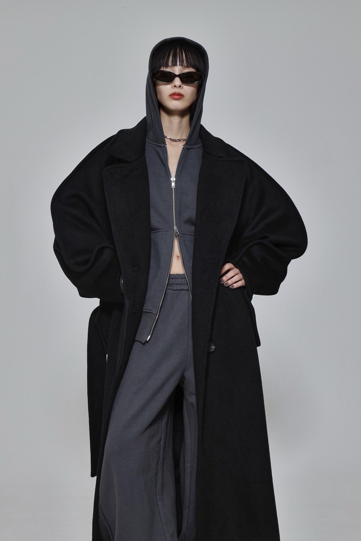 Curved Pin - tuck Coat - ESIÓ official