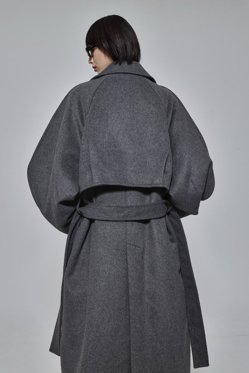 Curved Pin-tuck Coat - ESIÓ official