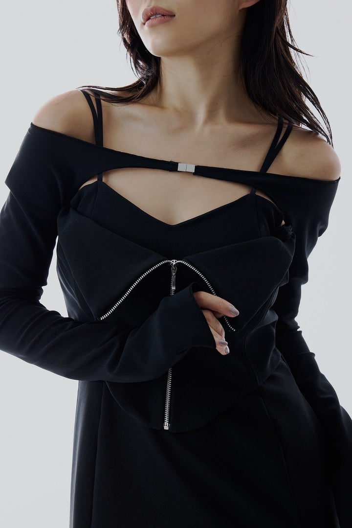 ESIO Front ZIP dress エシオ Japanese Fashion Online Boutique | Trendy Apparel - ALL ITEM