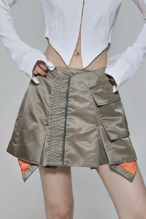 Nylon MA-1 skirt