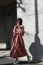 Moist over trench coat - pink