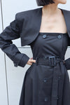 Bare maxi jacket dress - Black