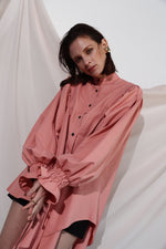 Plenty gather shirt tunic - pink