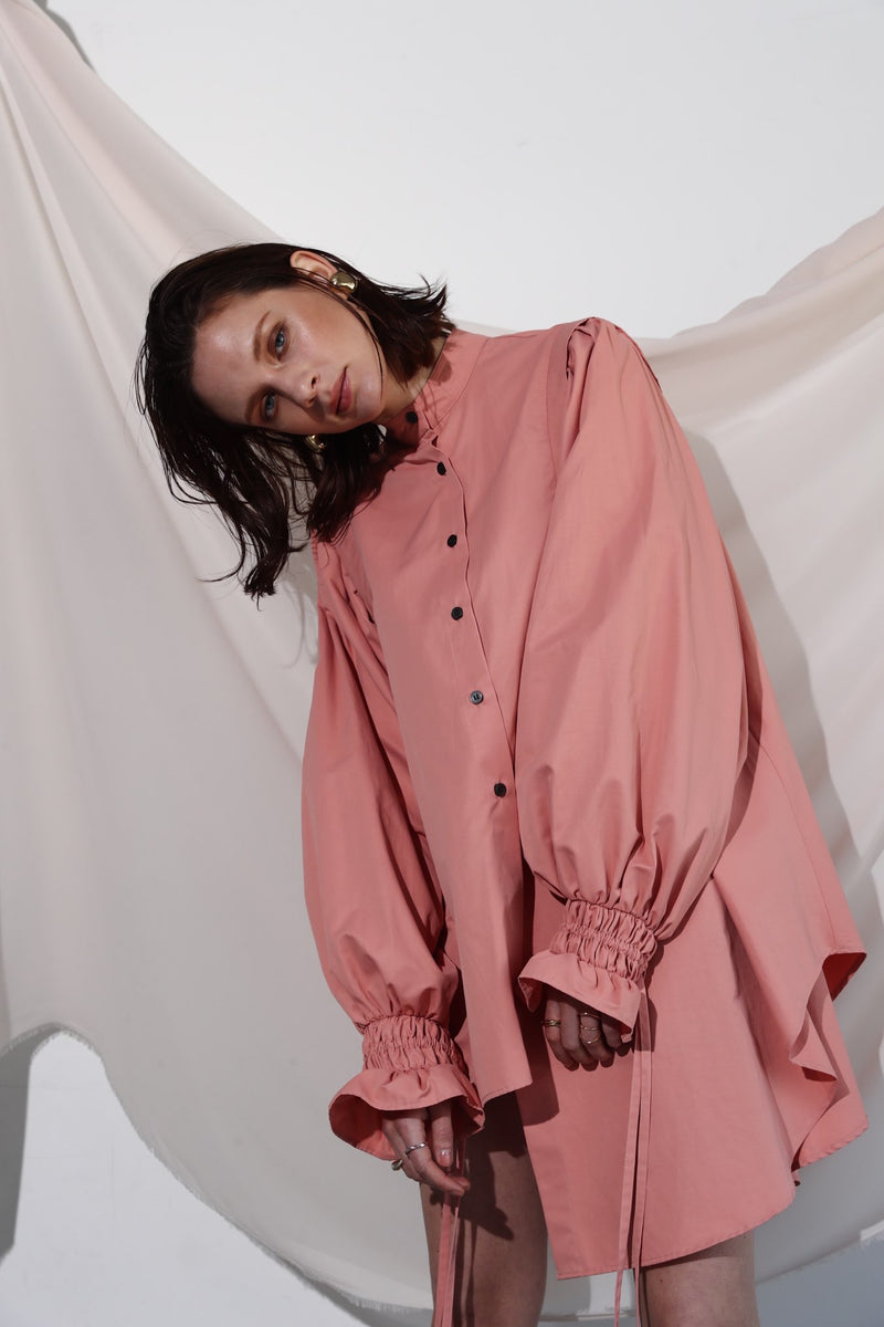 Plenty gather shirt tunic - pink