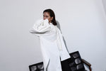 Plenty gather shirt tunic - white