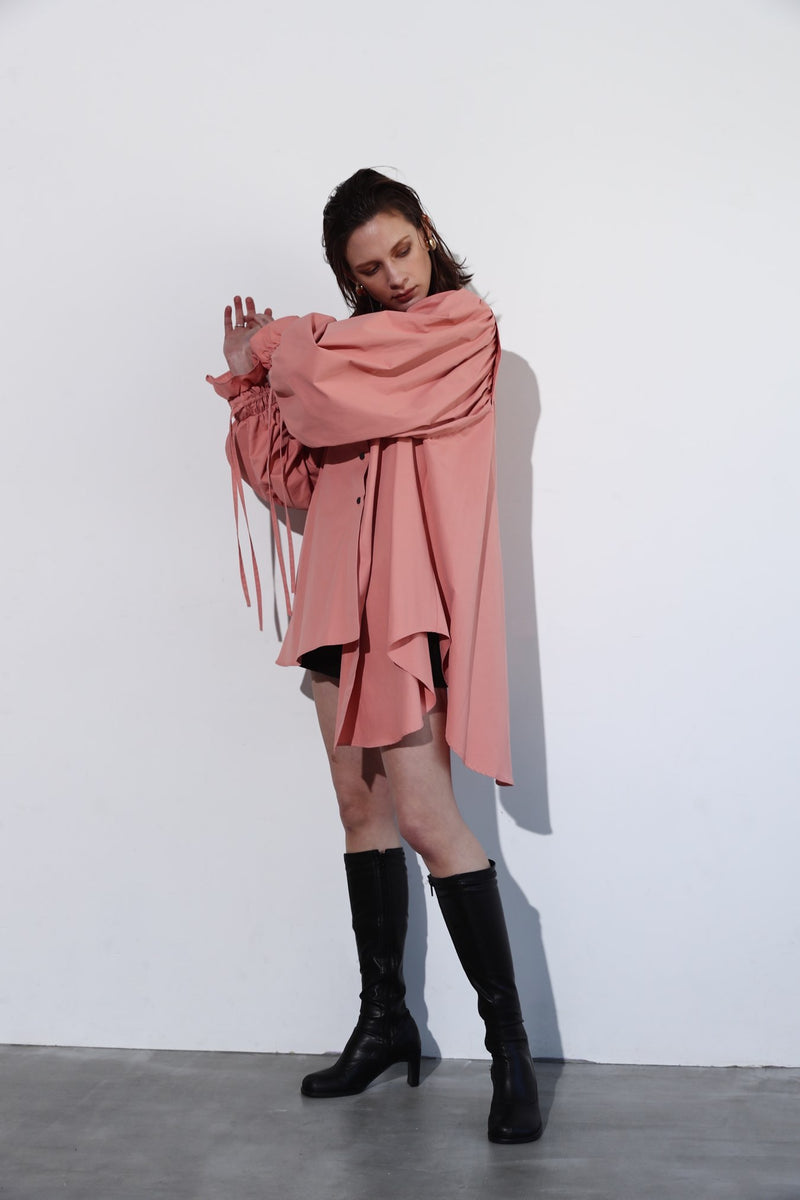 Plenty gather shirt tunic - pink