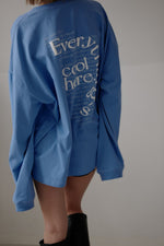 Foam print logo long T - Blue