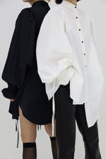 Plenty gather shirt tunic - navy