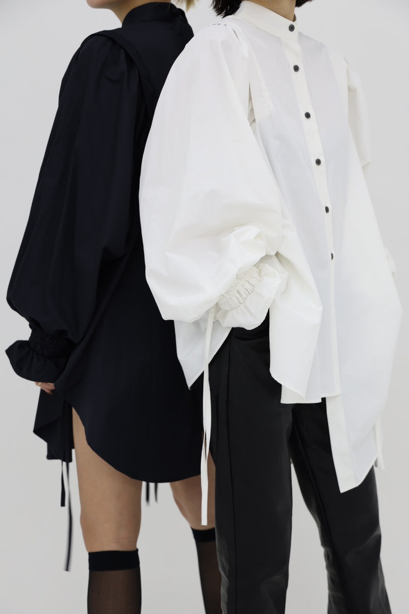 Plenty gather shirt tunic - navy