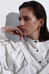 Plenty gather shirt tunic - white