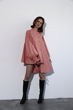 Plenty gather shirt tunic - pink