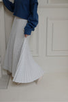 Hard pleats flare skirt - Mix